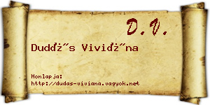 Dudás Viviána névjegykártya